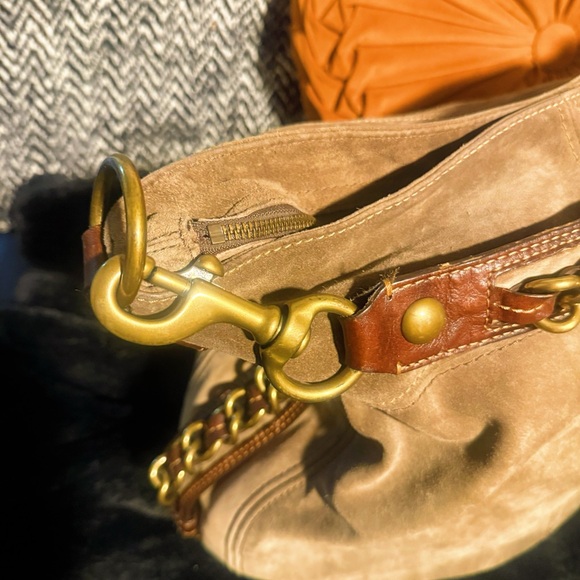 Coach Brown Suede Hobo Bag - Picture 5 of 13